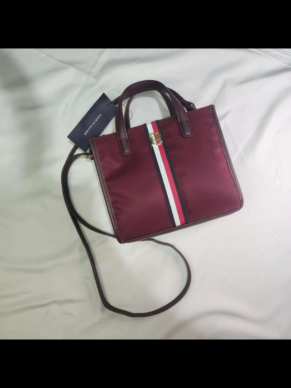 Tommy Hilfiger Stripe Small Satchel